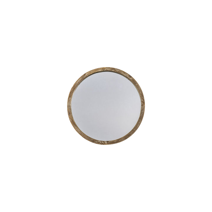 Nelson Lighting NL1409633 Natural Fir Wood Round Mirror