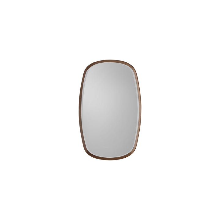 Nelson Lighting NL1409660 Walnut Stained Wood Ellipse Mirror