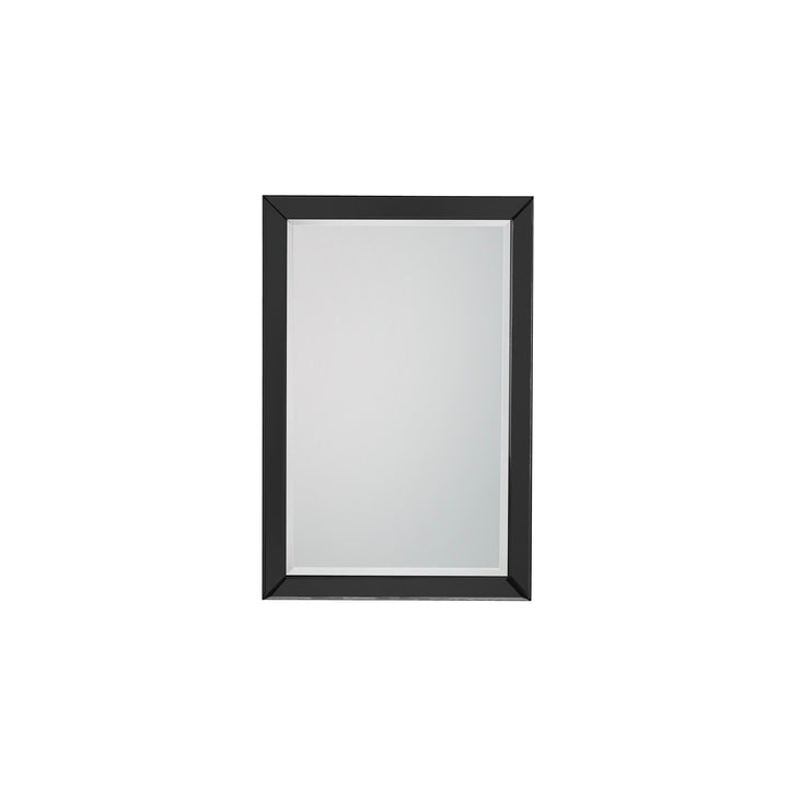 Nelson Lighting NL1409700 Black Glass Framed Medium Rectangle Mirror