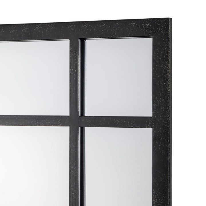 Nelson Lighting NL1409705 Aged Black Large Rectangle Mirror