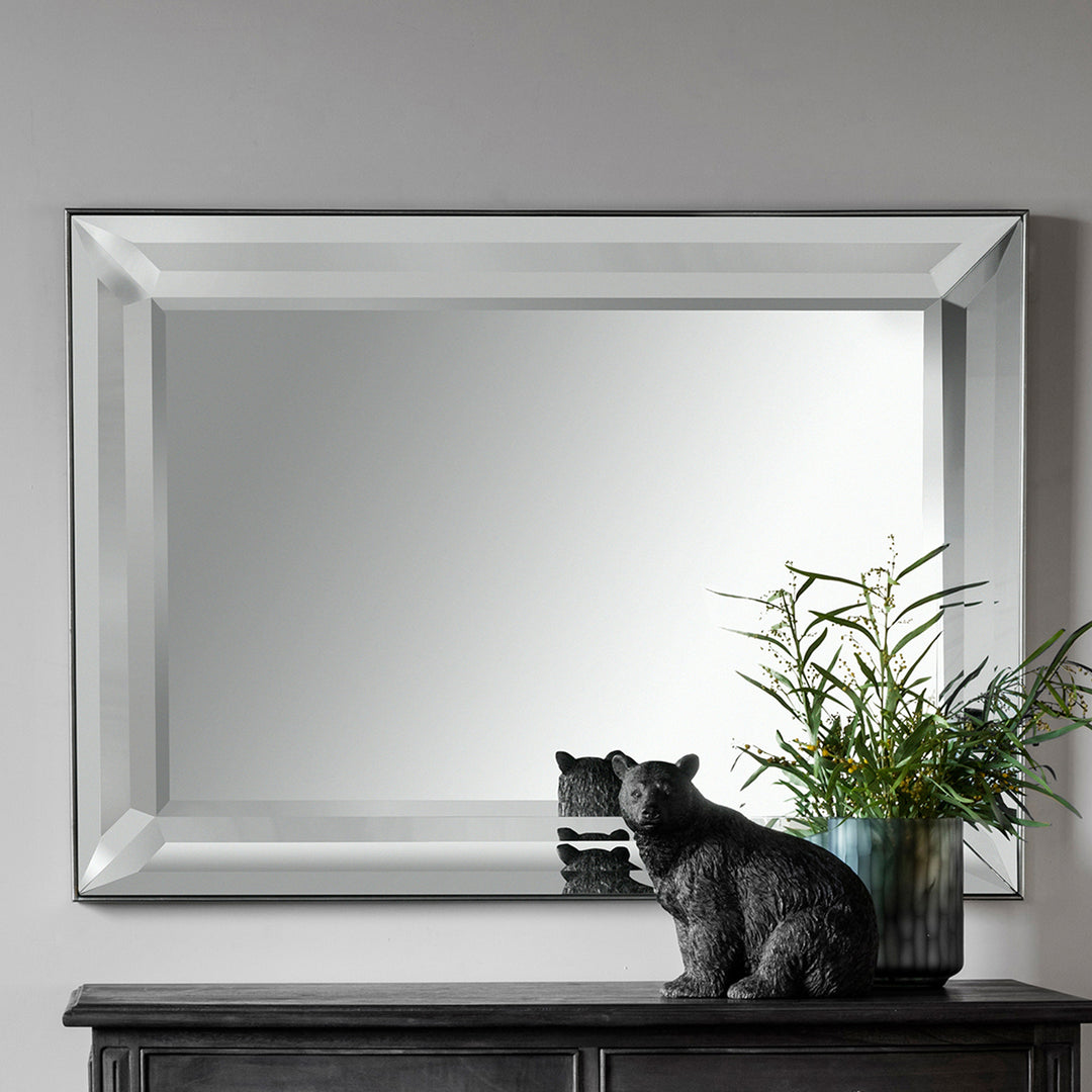 Nelson Lighting NL1409713 Bevelled Mirror Framed Rectangle Mirror