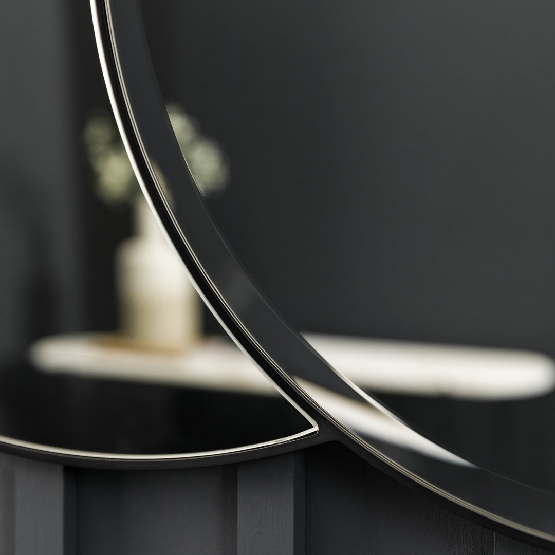 Nelson Lighting NL1409720 Matt Black Interlocking Round Mirrors