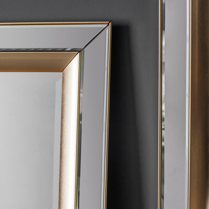 Nelson Lighting NL1409725 Brushed Gold Bevelled Edge Leaner Mirror