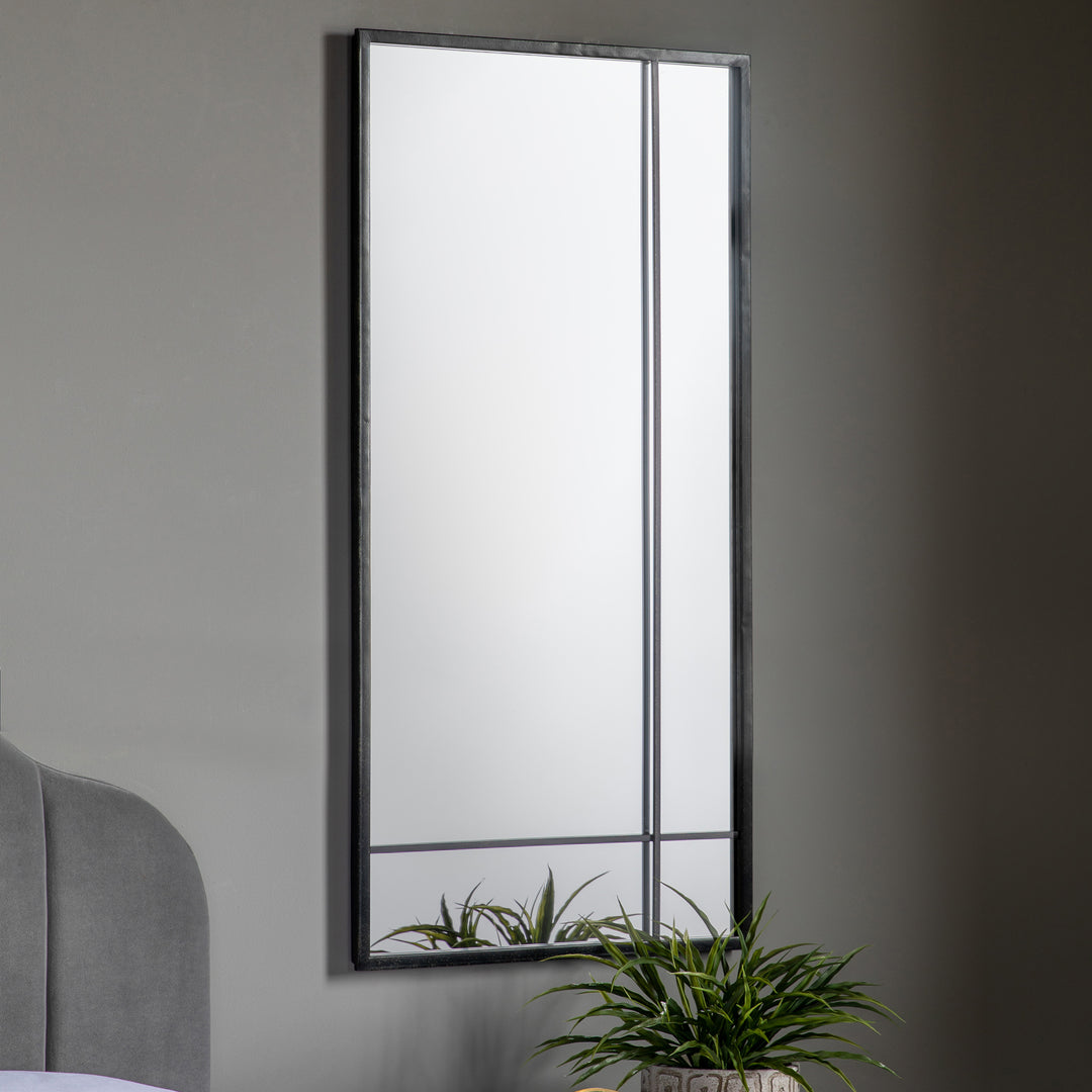 Nelson Lighting NL1409746 Aged Black Rectangle Mirror