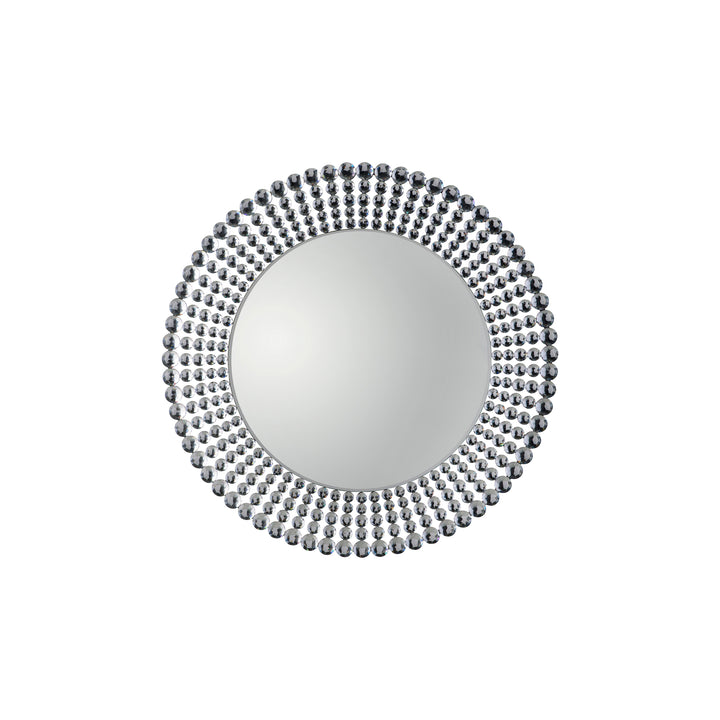 Nelson Lighting NL1409749 Clear Faceted Edged Round Mirror