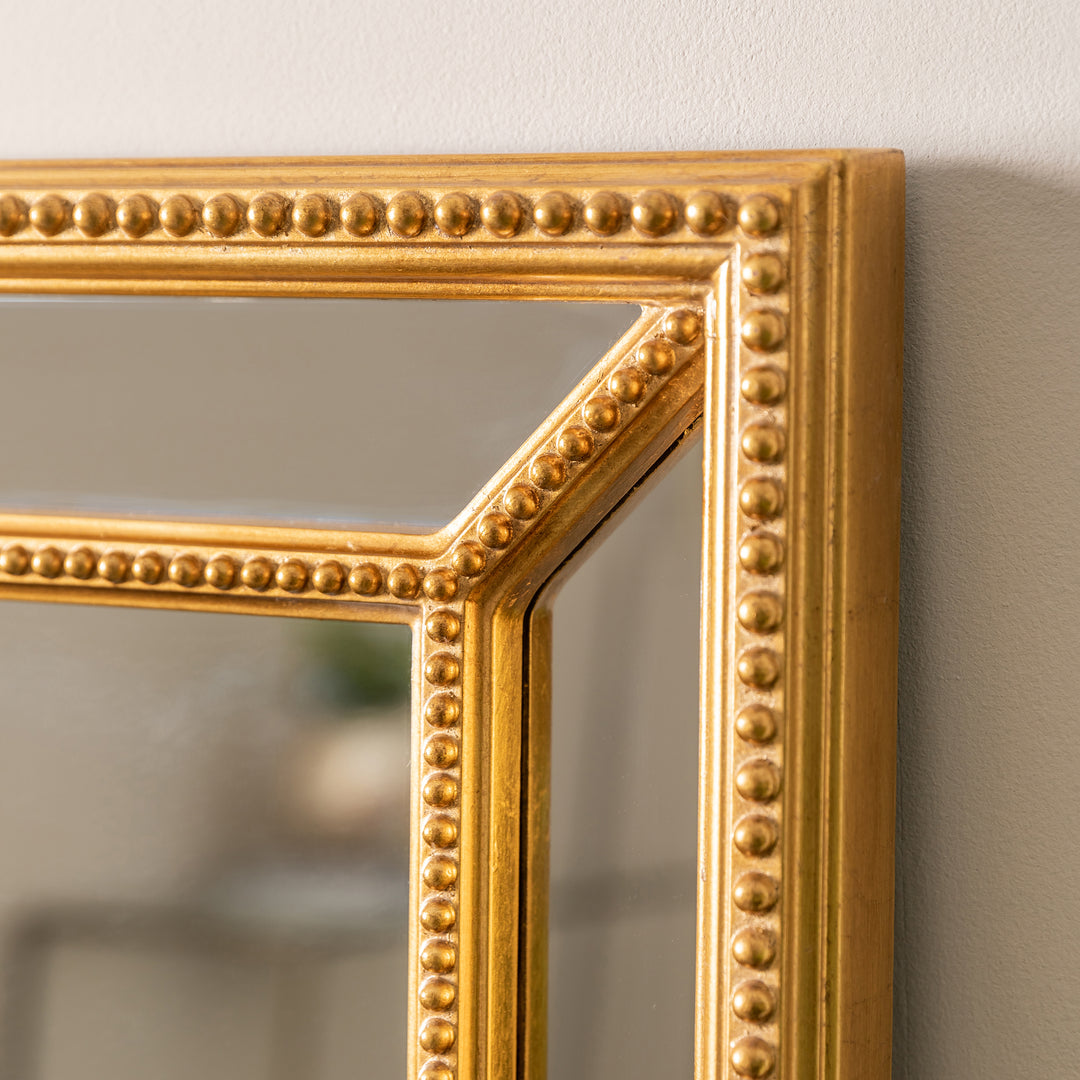 Nelson Lighting NL1409751 Antique Gold Rectangular Mirror