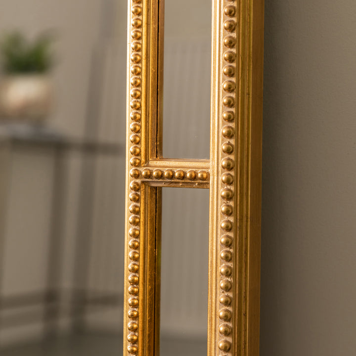 Nelson Lighting NL1409751 Antique Gold Rectangular Mirror