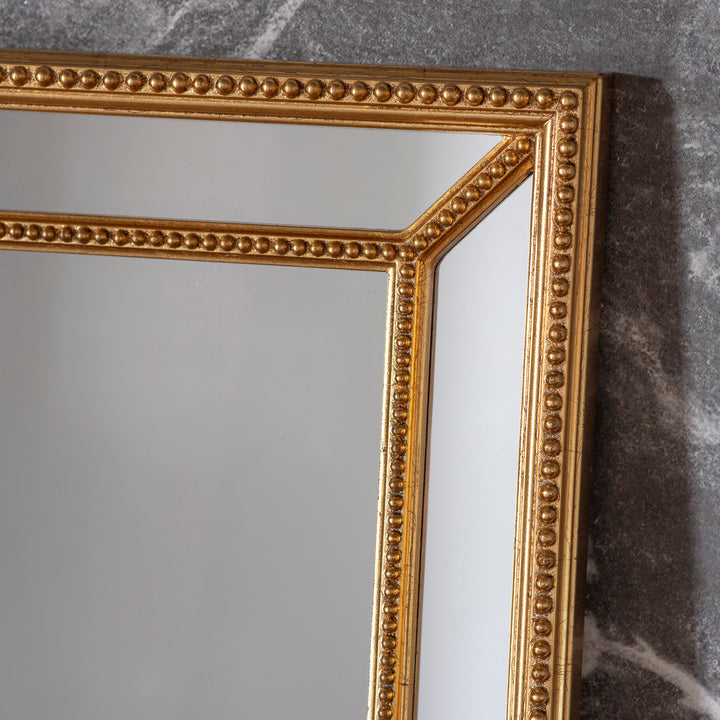 Nelson Lighting NL1409751 Antique Gold Rectangular Mirror