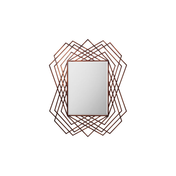 Nelson Lighting NL1409754 Burnished Copper Rectangle Mirror