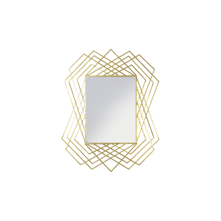 Nelson Lighting NL1409755 Aged Gold Rectangle Mirror