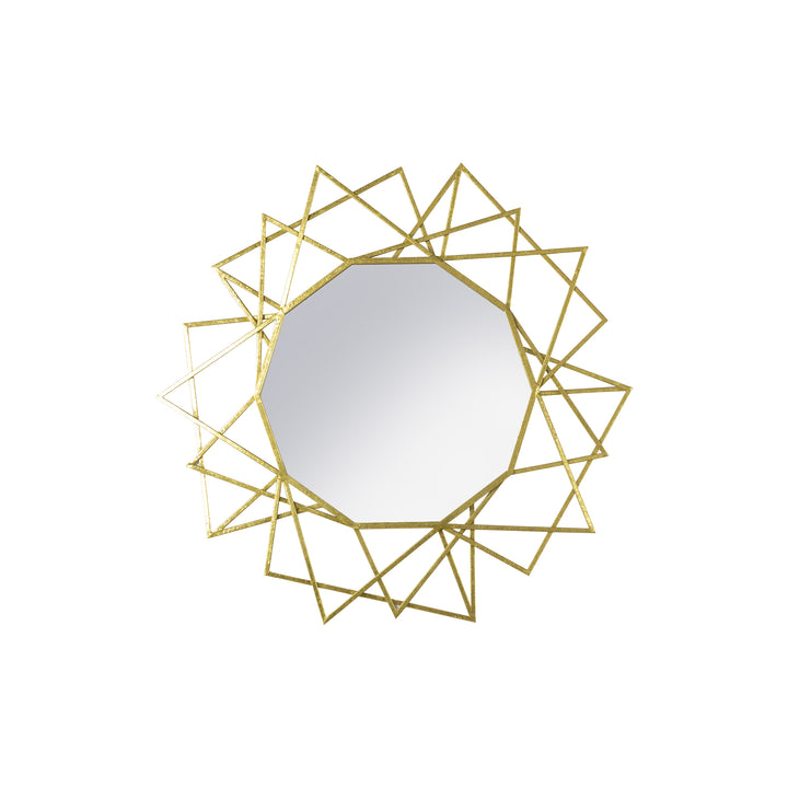 Nelson Lighting NL1409756 Aged Gold Painted Round Mirror
