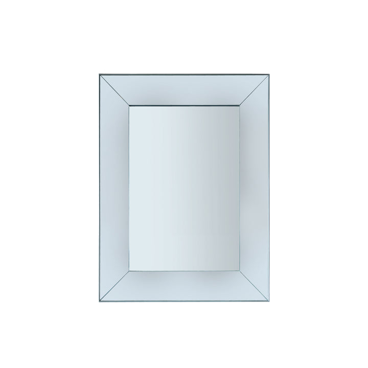 Nelson Lighting NL1409770 Satin Silver Bevelled Edge Rectangular Mirror