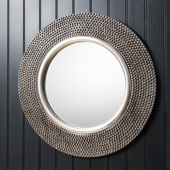 Nelson Lighting NL1409778 Aged Pewter Round Mirror