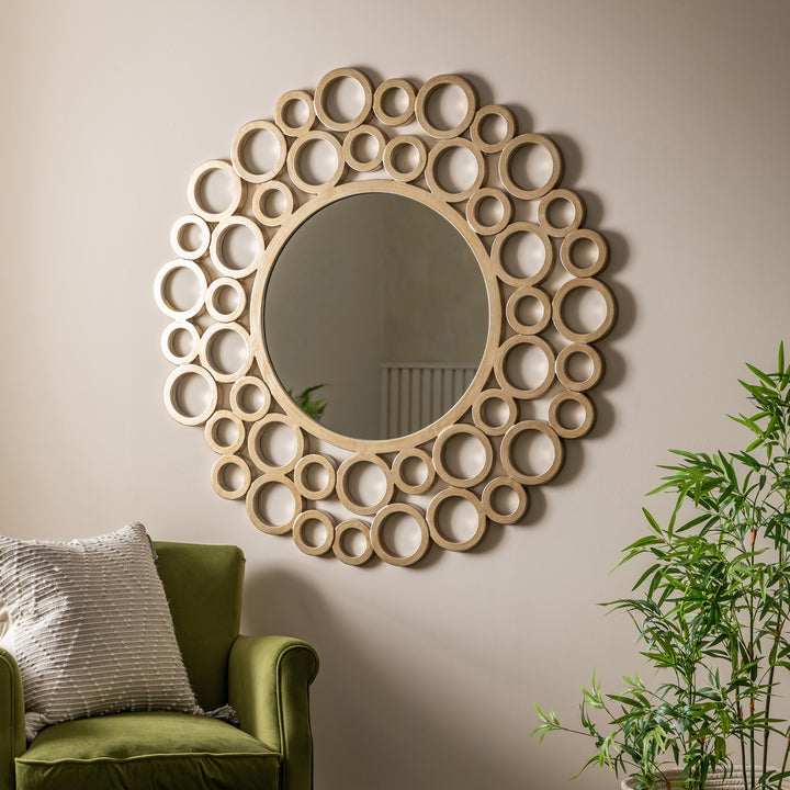 Nelson Lighting NL1409786 Warm Gold Round Mirror