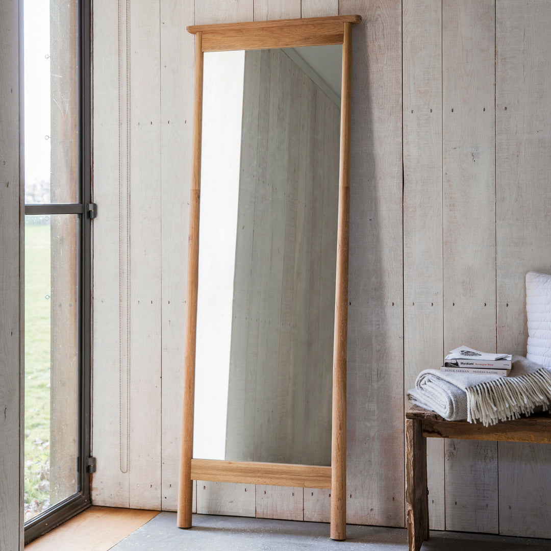 Nelson Lighting NL1409787 Natural Oak Leaner Mirror