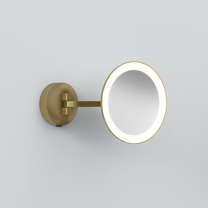 Astro 1373027 Mascali Round LED Bathroom Mirror Matt Brushed Brass