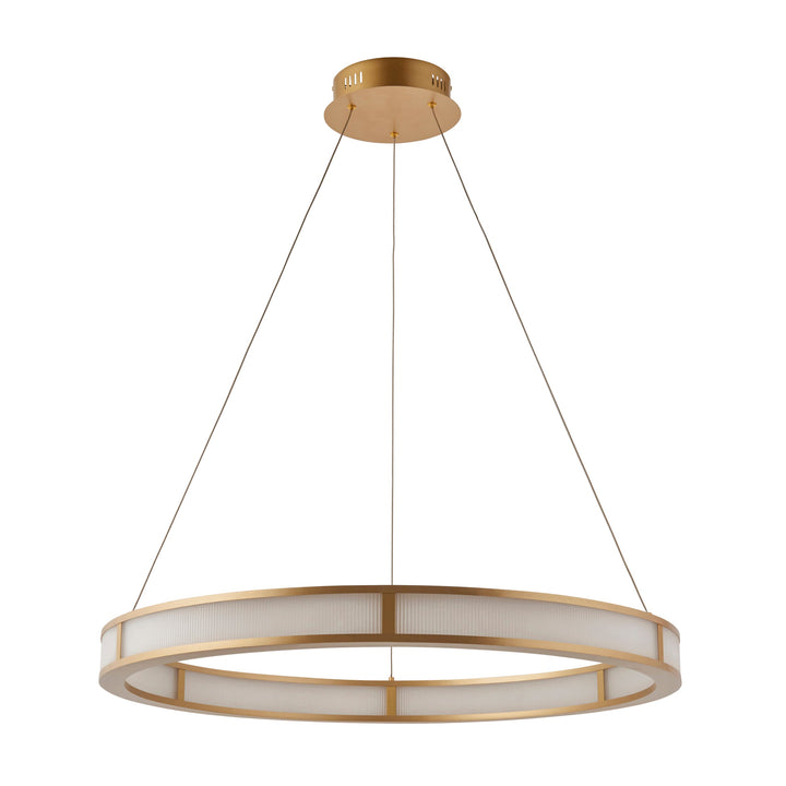 111334 Classic Ribbed Hoop LED Pendant Gold