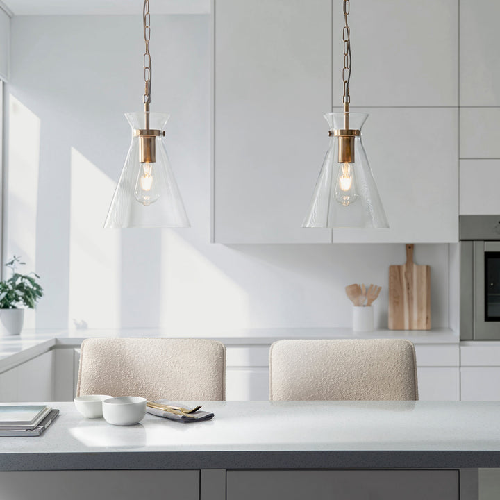 112859 Harlow Pendant Brass