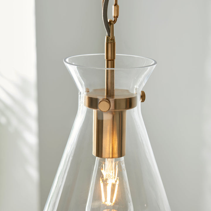 112859 Harlow Pendant Brass