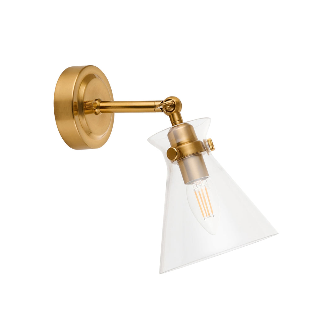 112861 Harlow Wall Light Brass