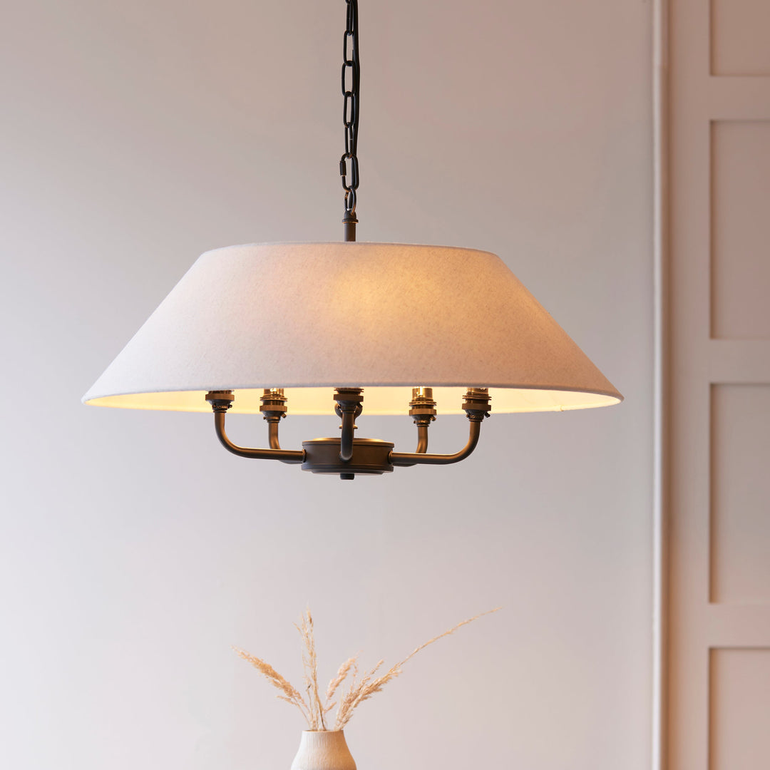 112955 Lille 5 Light Pendant Black