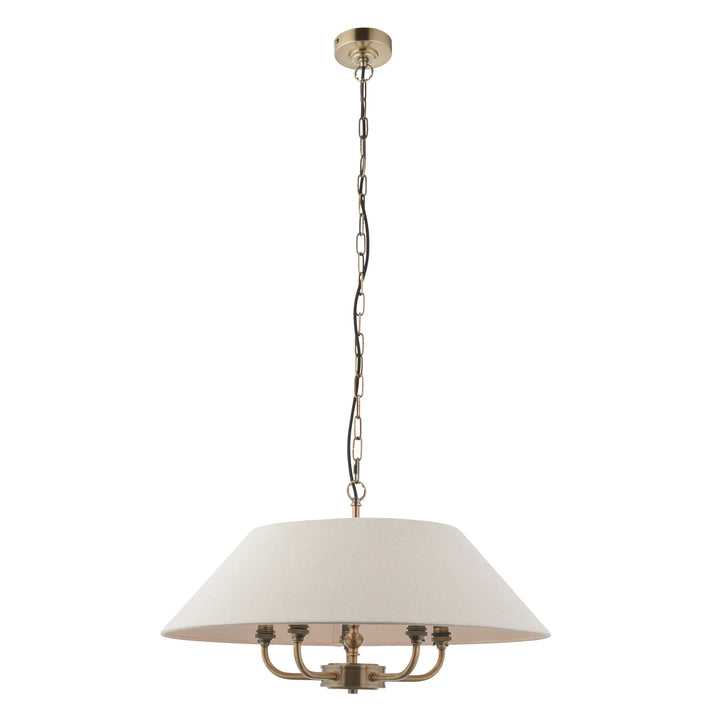 112956 Lille 5 Light Pendant Brass