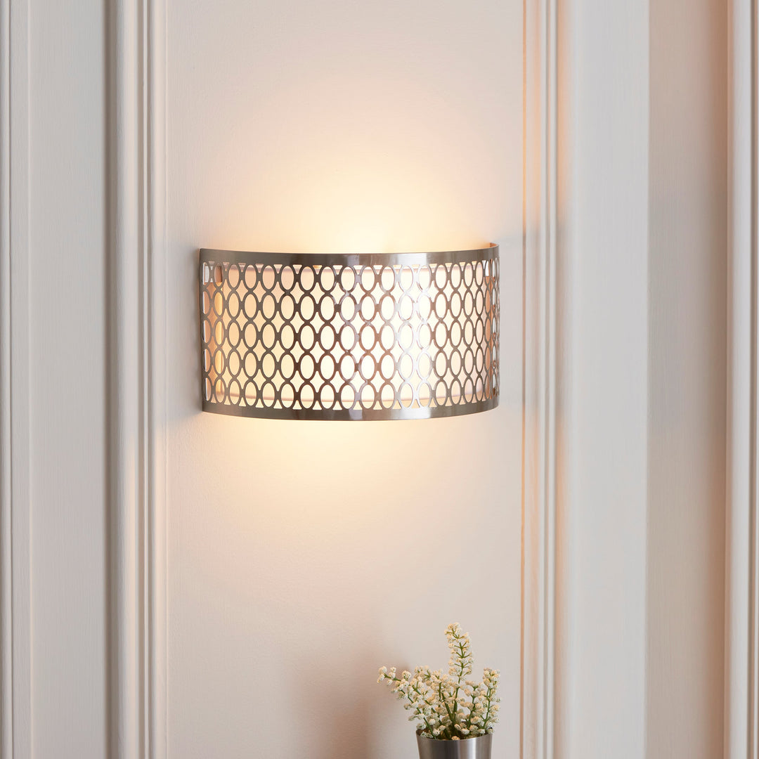 113263 Cordero 2 Light Wall Light Nickel White