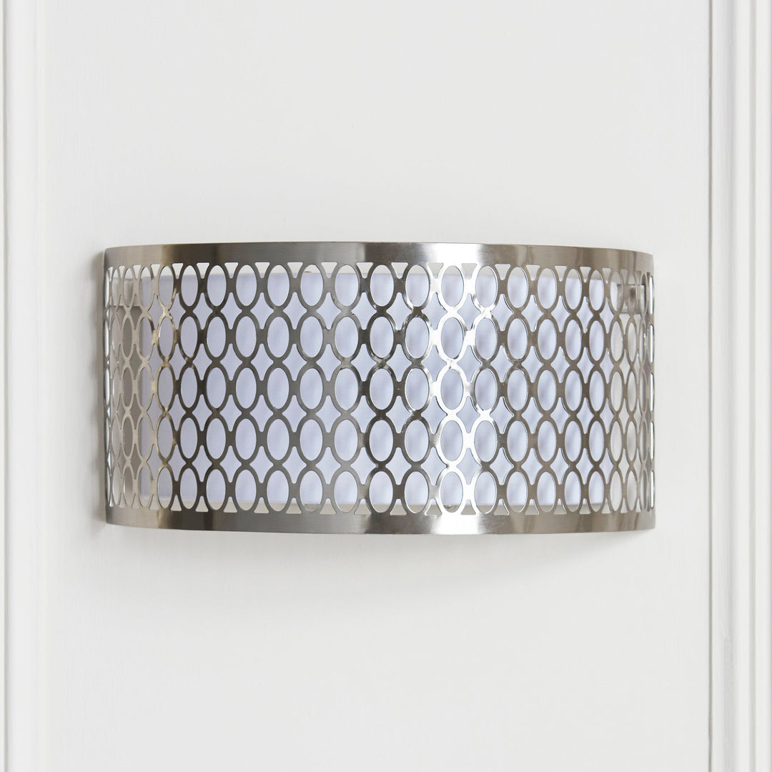 113263 Cordero 2 Light Wall Light Nickel White