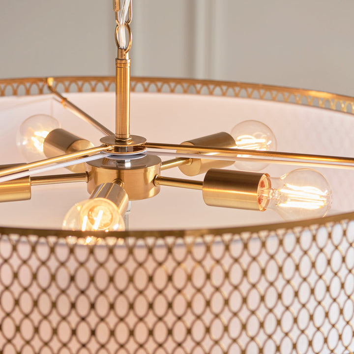 113421 Cordero 5 Light Pendant Gold