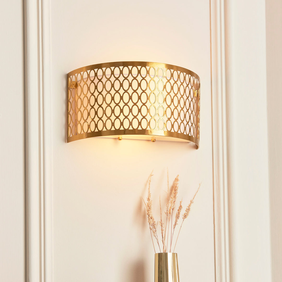 113423 Cordero 2 Light Wall Light Gold