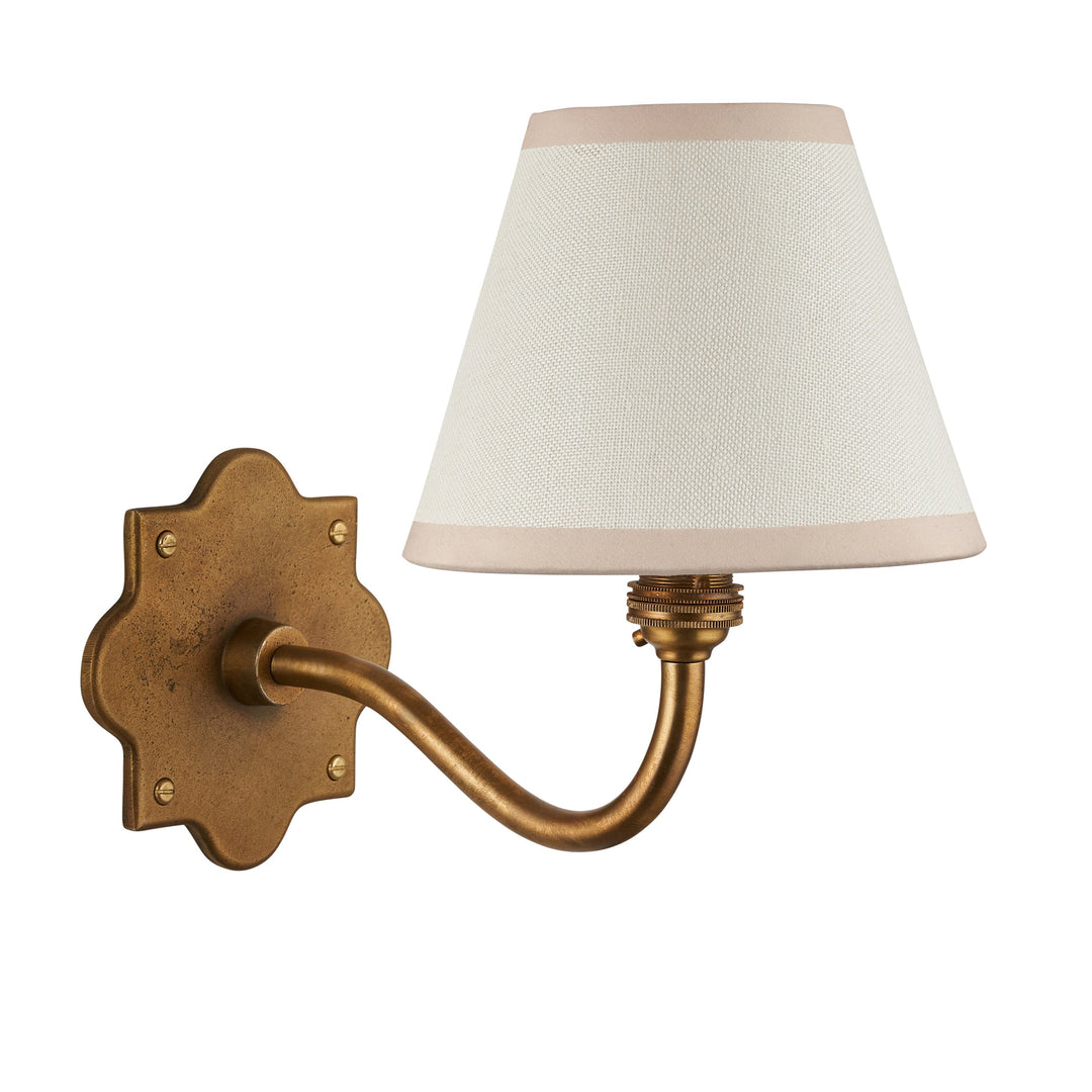 113759 Anvil Curve &amp; Ivy 16cm Wall Light Brass White