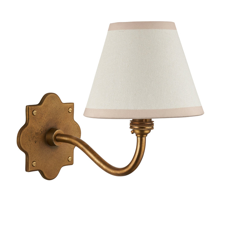 113759 Anvil Curve &amp; Ivy 16cm Wall Light Brass White