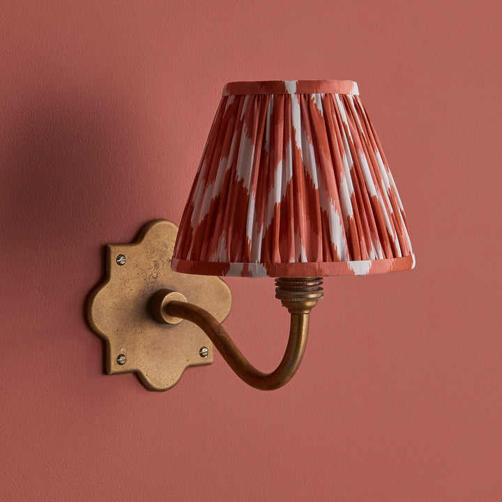113772 Anvil Curve &amp; Zigzag 16cm Wall Light Brass Orange