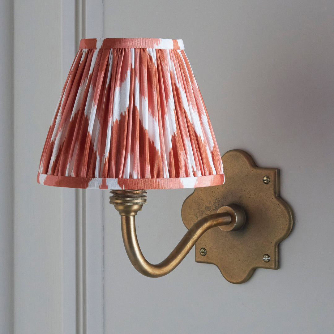 113772 Anvil Curve &amp; Zigzag 16cm Wall Light Brass Orange