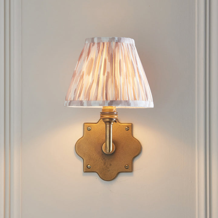 113786 Anvil Angle &amp; Ikat 16cm Wall Light Brass