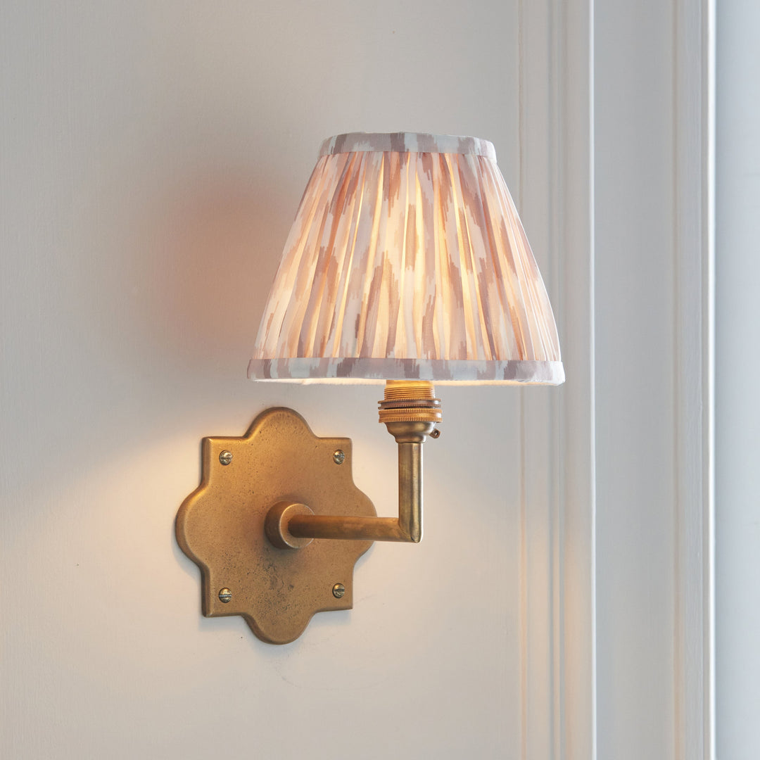 113786 Anvil Angle &amp; Ikat 16cm Wall Light Brass
