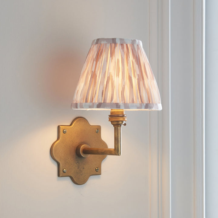 113786 Anvil Angle &amp; Ikat 16cm Wall Light Brass
