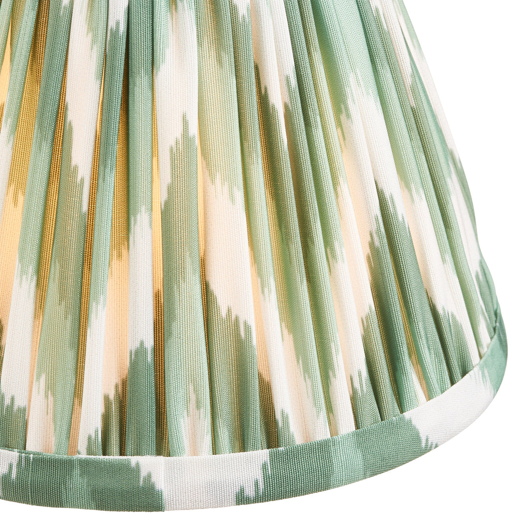 113796 Anvil Angle &amp; Zigzag 16cm Wall Light Brass Green