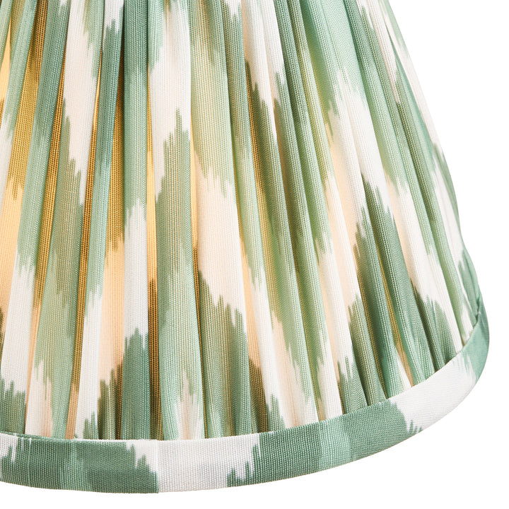 114138 Diamond Tall &amp; Zigzag 16cm Wall Light Brass Green