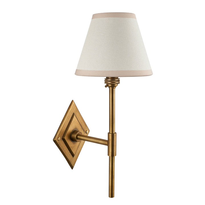 114144 Diamond Tall &amp; Ivy 16cm Wall Light Brass White