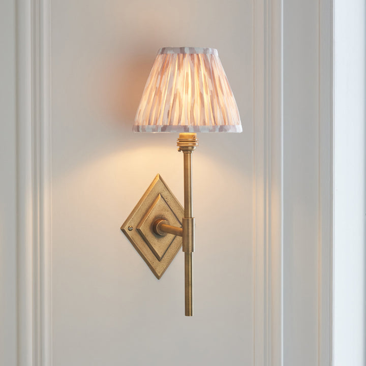 114145 Diamond Tall &amp; Ikat 16cm Wall Light Brass