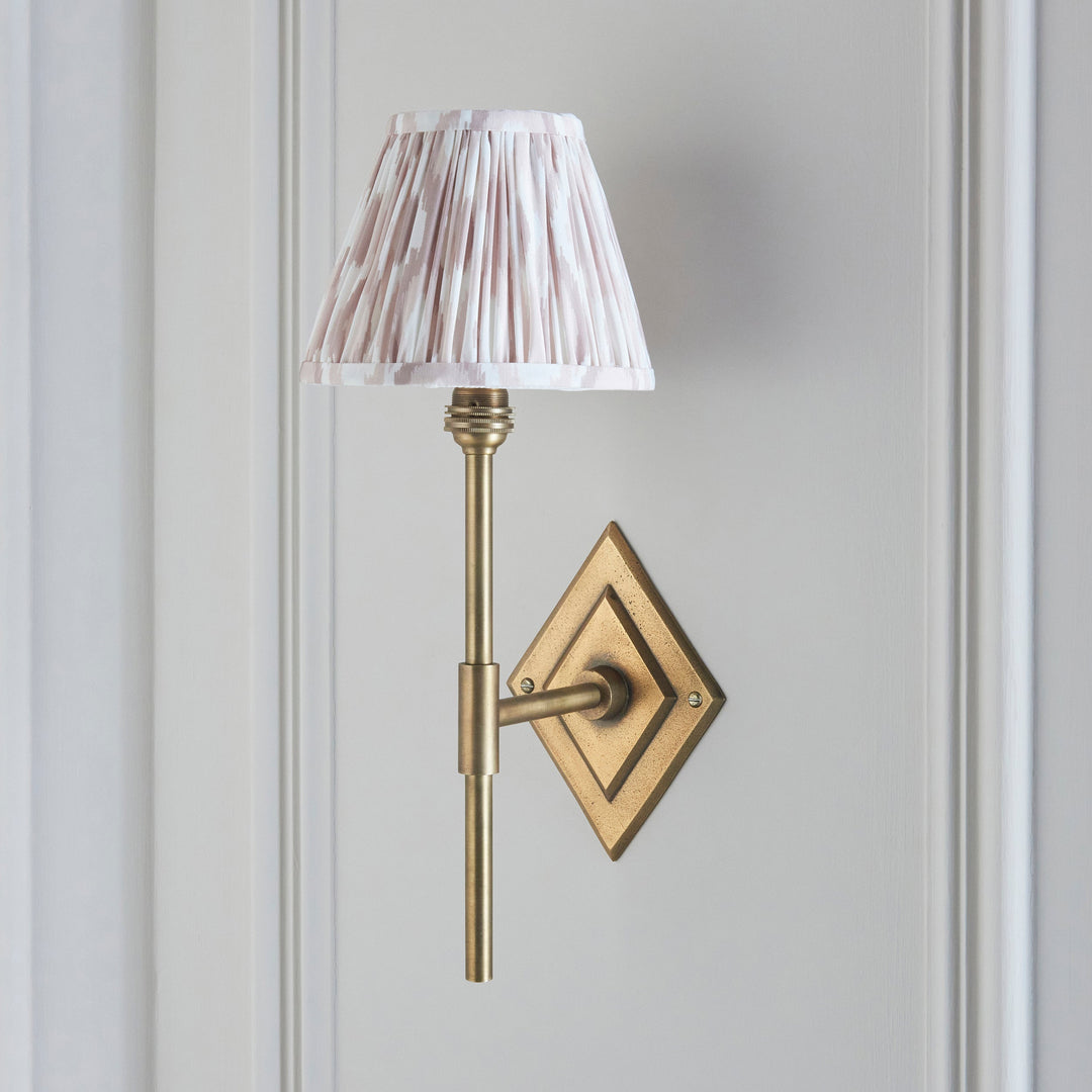114145 Diamond Tall &amp; Ikat 16cm Wall Light Brass