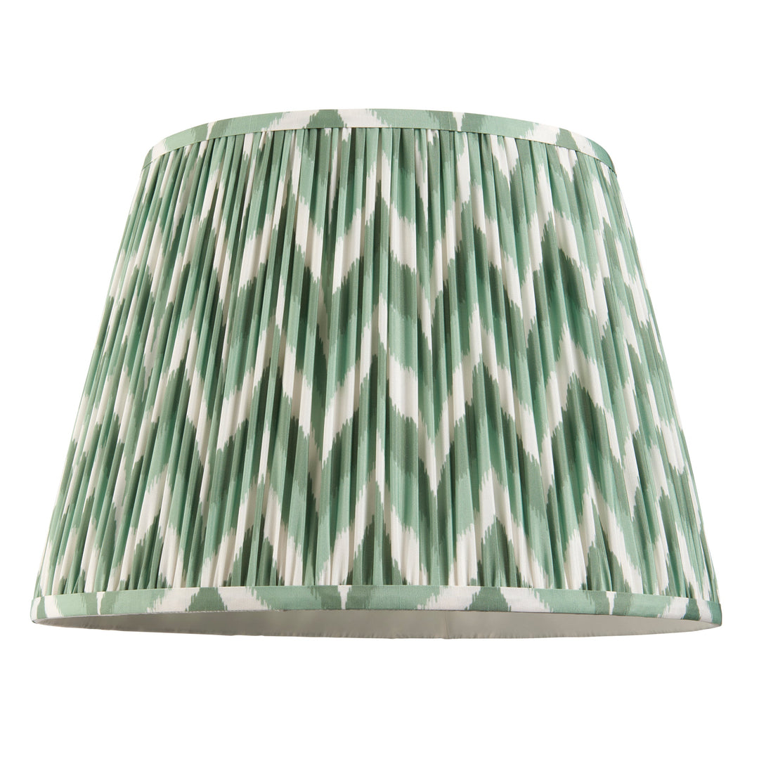 114257 Eltham &amp; Zigzag 40cm Pendant Brass Green