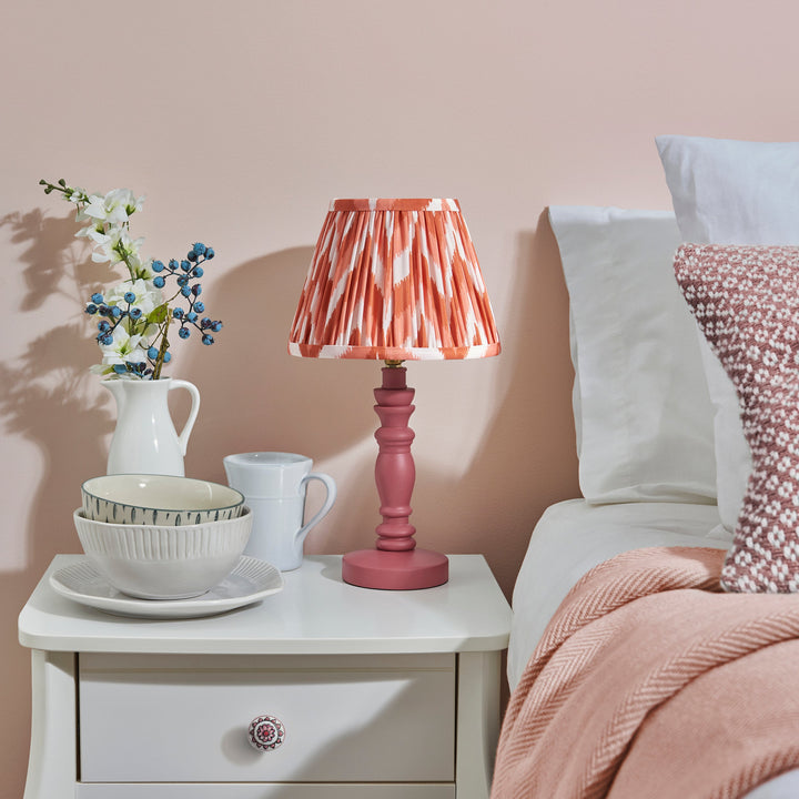 114273 Bibury &amp; Zigzag 20cm Table Lamp Pink Orange