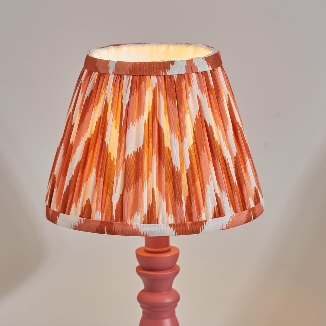114273 Bibury &amp; Zigzag 20cm Table Lamp Pink Orange