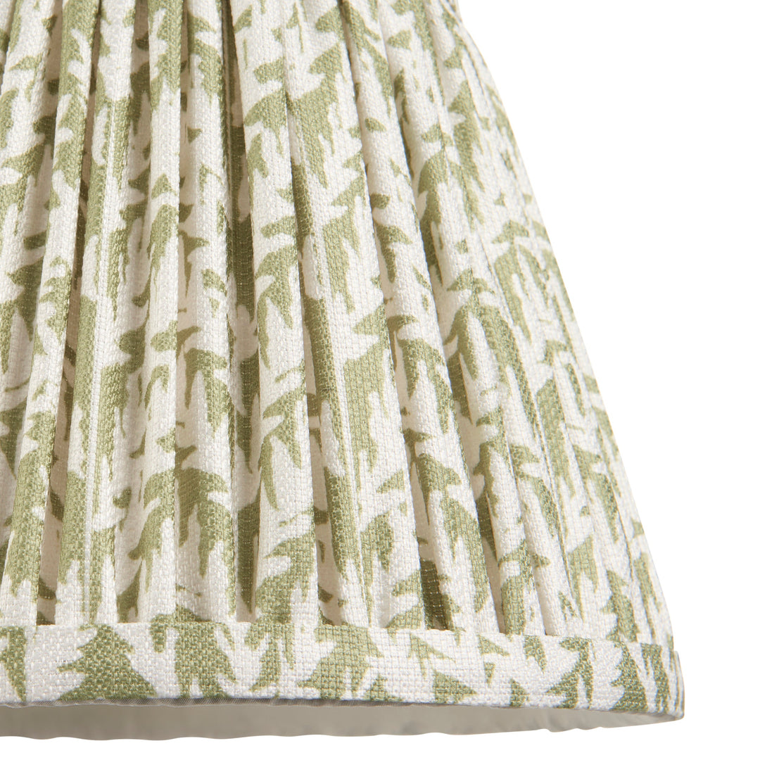 114285 Bibury &amp; Leaf 20cm Table Lamp Wood Green