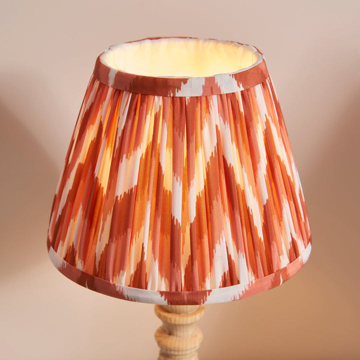 114291 Bibury &amp; Zigzag 20cm Table Lamp Wood Orange