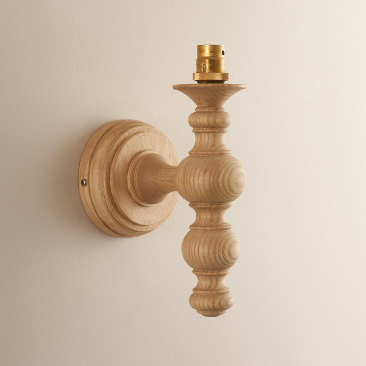114322 Bibury &amp; Leaf 20cm Wall Light Wood Green