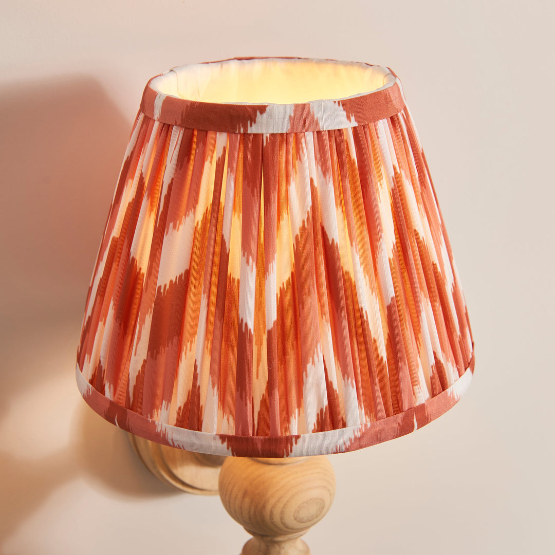 114328 Bibury &amp; Zigzag 20cm Wall Light Wood Orange