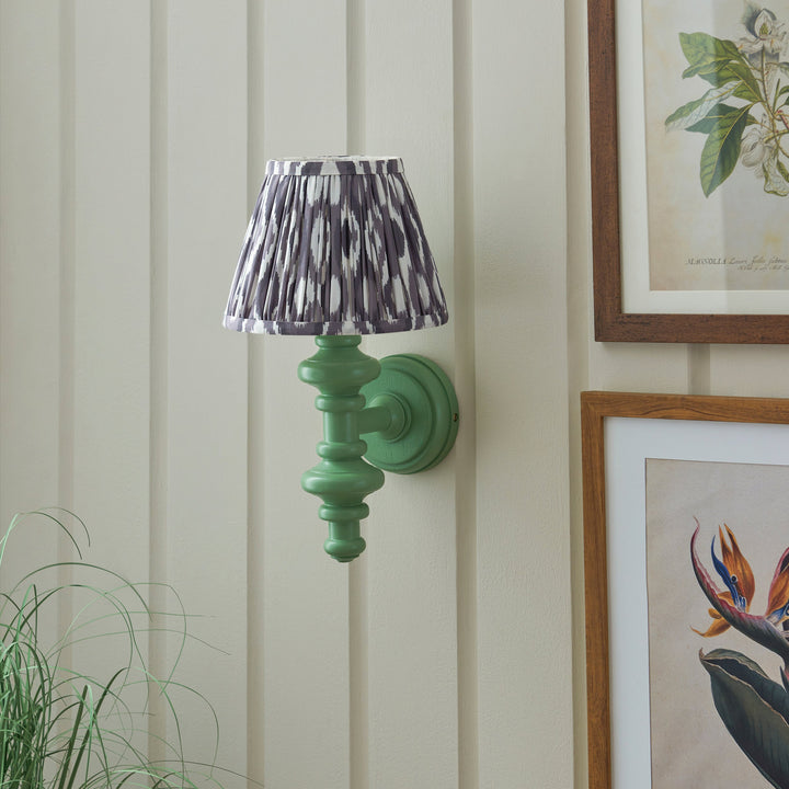 114464 Carnaby &amp; Ikat 20cm Wall Light Green Grey
